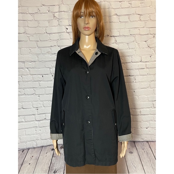 Lauren Ralph Lauren Cotton Reversible Double Sided Jacket Houndstooth Size S - Picture 5 of 15